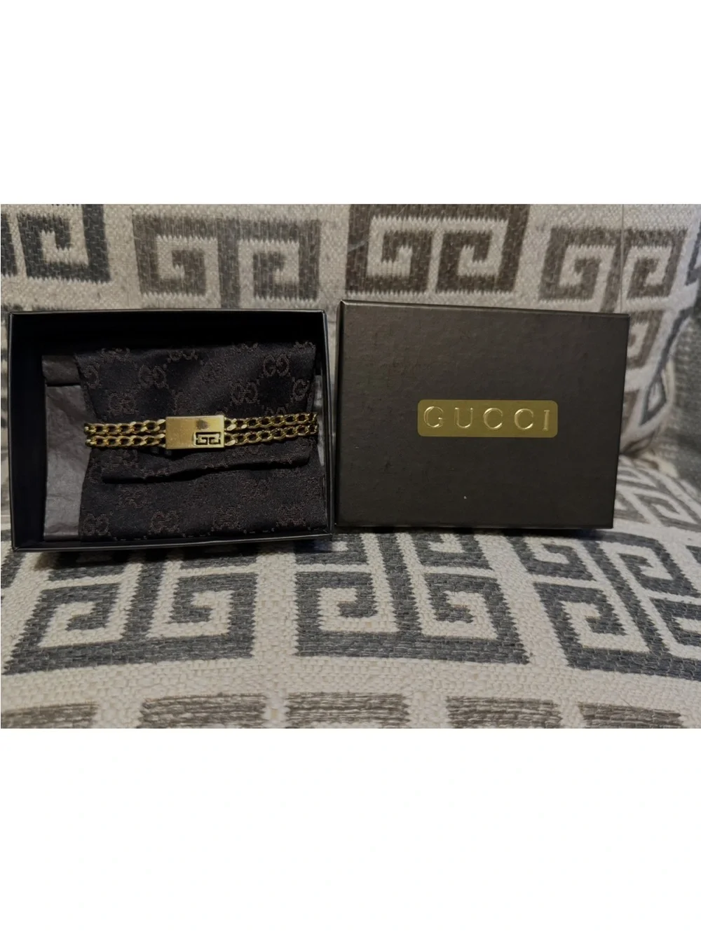 Gucci Gold Double-Chain Men's Bracelet with Signature Clasp